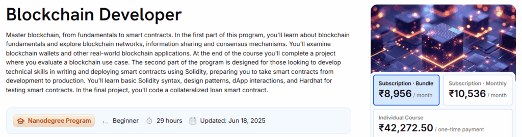 Blockchain Developer Nanodegree (Udacity)