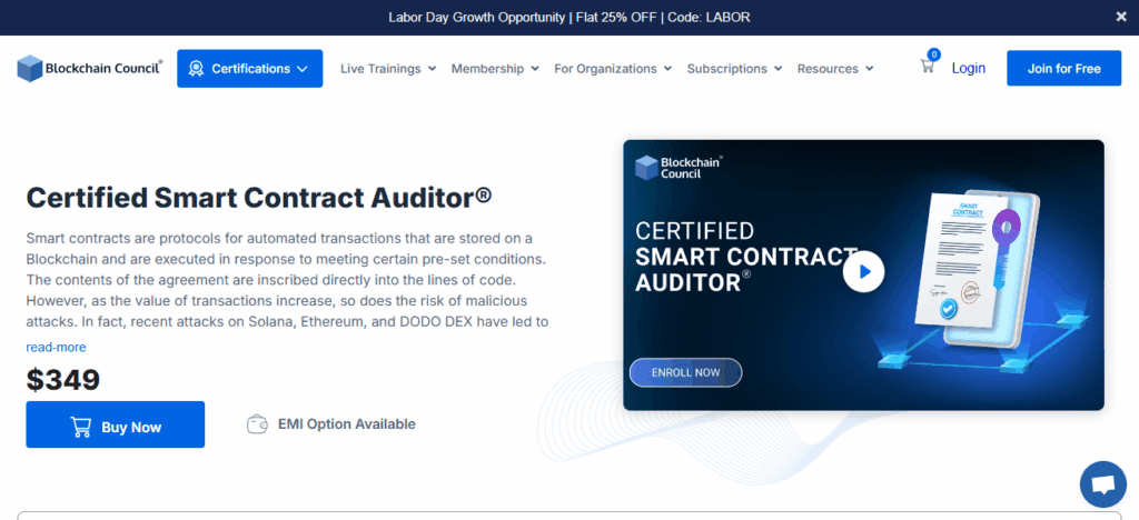 Certified Smart Contract Auditor™