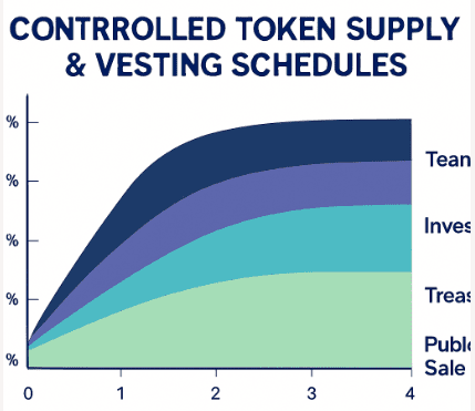 Controlled Token Supply & Vesting Schedules