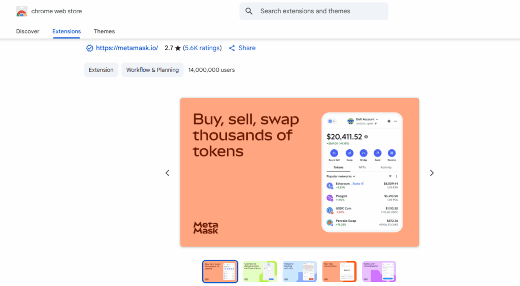 MetaMask Wallet Extension