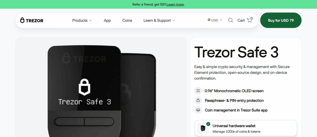  Trezor Safe 3