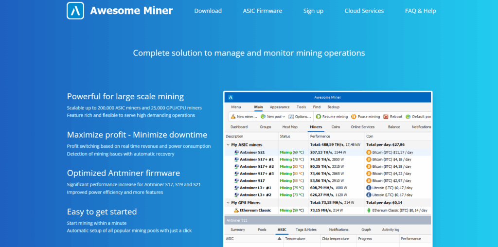 4. Awesome Miner