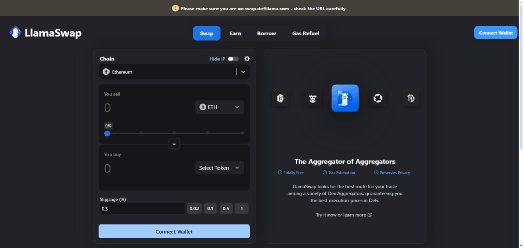 DeFiLlama Meta Aggregator