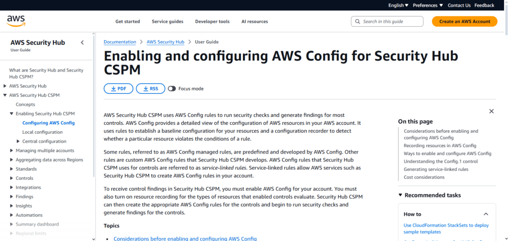 AWS Security Hub + Config