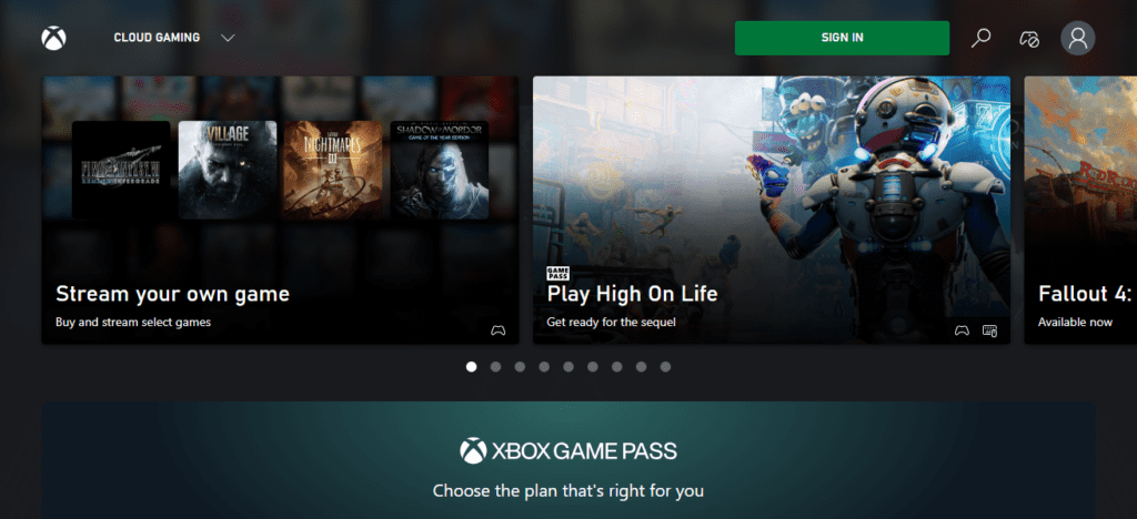 Xbox Cloud Gaming