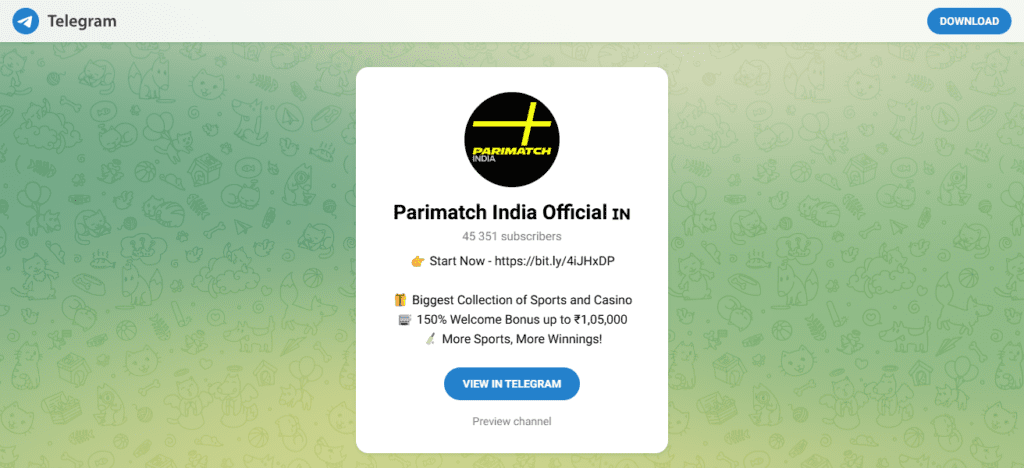 Parimatch Telegram App