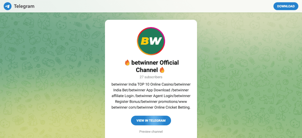 Betwinner Telegram Integration