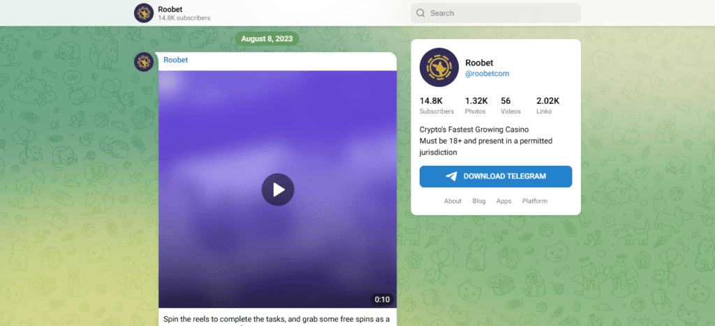 Roobet Telegram Bot