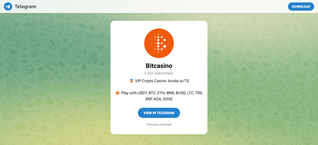 Bitcasino Telegram Bot