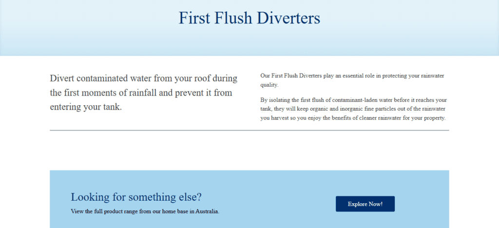 First Flush Diverter System